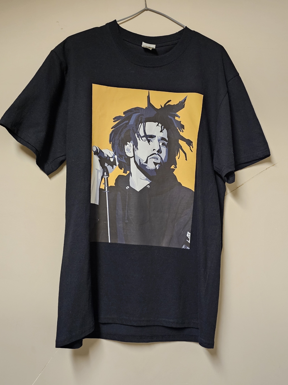 J. Cole Graphic Rap T-Shirt ATC Everyday Cotton Black - Men's Medium